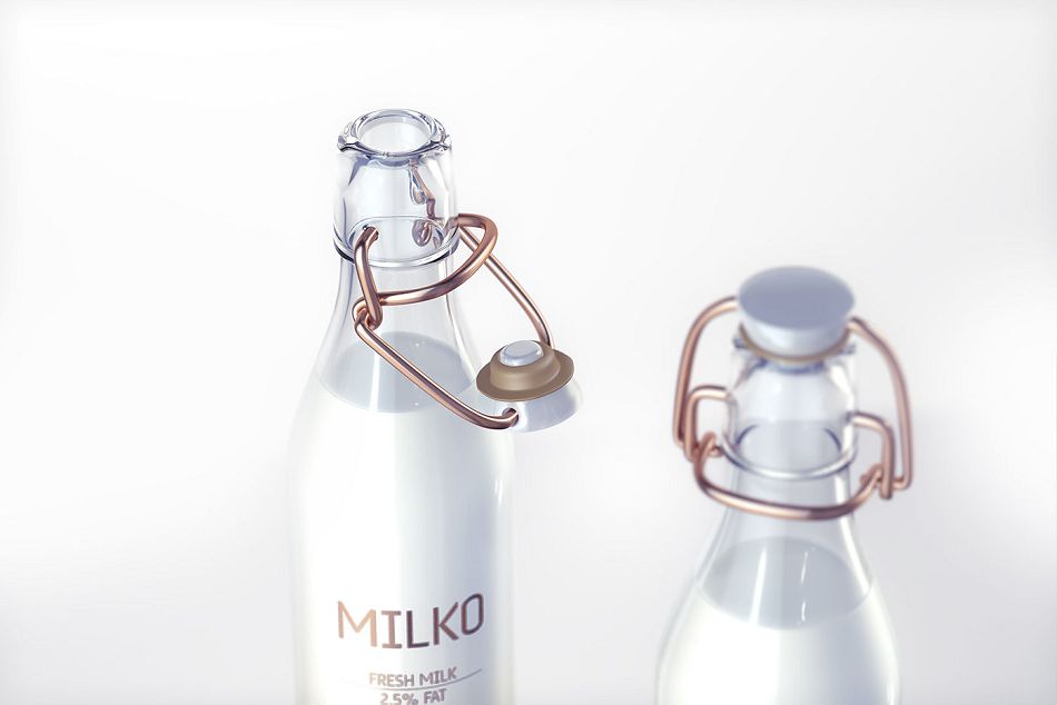 成都摩品品牌形象包装设计-MILKO-Super-premium Dairy Products乳制品牛奶瓶设计分享