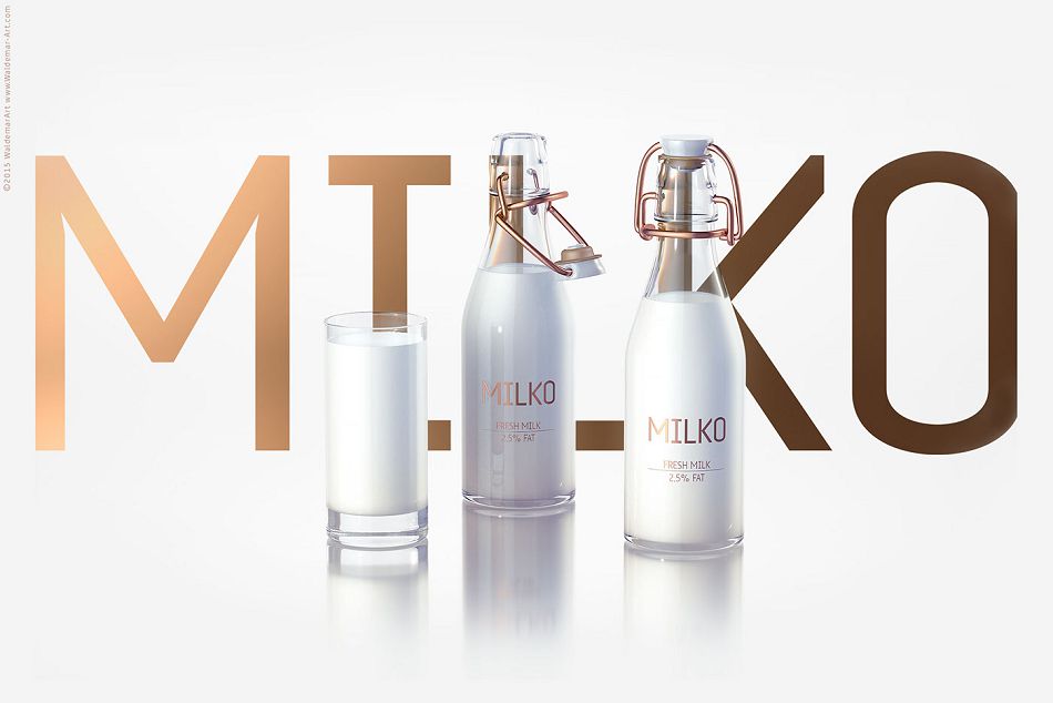 成都摩品品牌形象包装设计-MILKO-Super-premium Dairy Products乳制品牛奶瓶设计分享